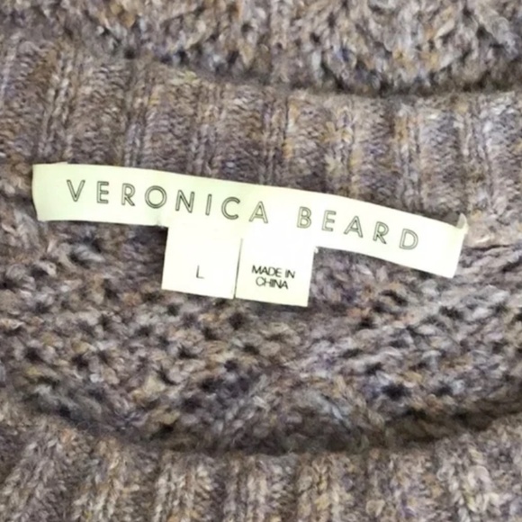 Veronica Beard Novah Pointelle Purple Sweater - Picture 5 of 7